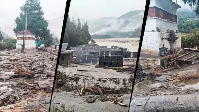 হিমবাহের হ্রদ ফেটে ভুটানে বন্যা, পশ্চিমবঙ্গ ও আসামের ৫ জেলায় রেড অ্যালার্ট
